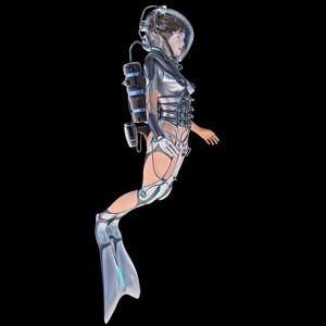 FUTURISTIC FEMALE DIVER