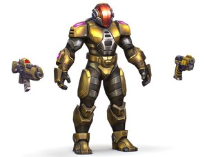 Cartoon Sci-Fi Cyborg Drone Trooper Soldier