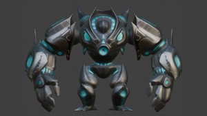 futuristic armored robot