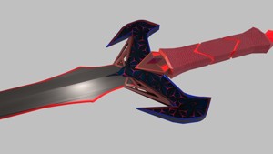 Sci-Fi Sword Neon Low Poly