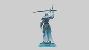 Cyber Swordsman statue model