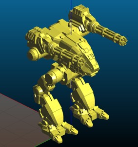 Robot with two gatling guns - Remix