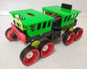 8 wheel articulated rover with remote control