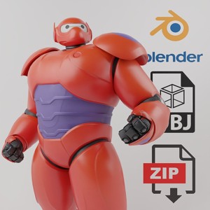 Baymax Big Hero Lowpoly RIgged