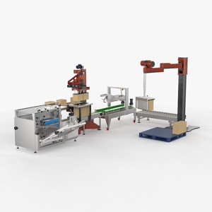 Automatic Unpacking and Sealing Line for Food Factory