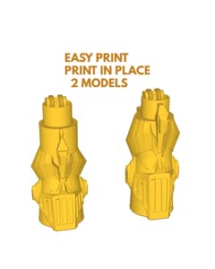 ROBOT CLIPPER COVER 2 MODELS PRINT IN PLACE EASY PRINT... FDM SLA