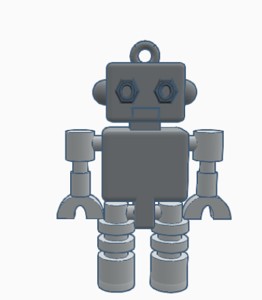 Customisable Cute Robot KeyChain