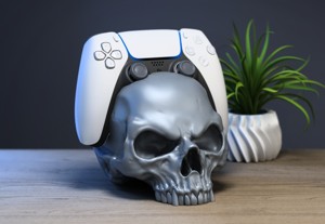 ROBOT SKULL PS5 CONTROLLER STAND, ROBOT SKULL HEAD PS5CONTROLLER HOLDER, ROBOT SKULL PS5 CONTROLLER STAND, PERFECT GAMER GIFT, A301 (1)