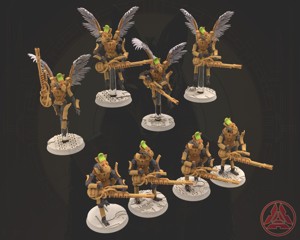CINAN - HORUS - CHEMOU - HEDJET: SUPPORT, BATTLE ROBOT, SPACE LORD'S GUARDIANS OF THE NECROPOLIS, SOLID & MODULAR POSABLE MINIATURES