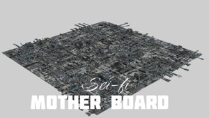 sci-fi motherboard chip