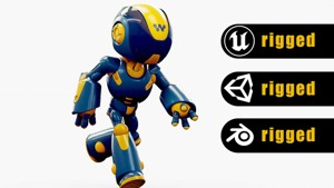 TOY BOT HUMOND Rigged for Unreal Engine - Unity - MIXAMO 