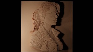 Sarah Connor Terminator CNC 3d Print High Relief Sand Casting