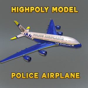 Elite Police Aircraft 3D Model