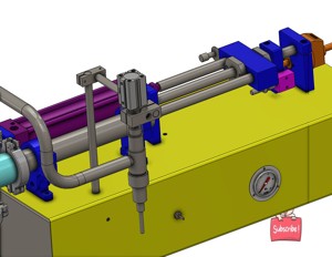 industrial 3D model Semi automatic filling machine