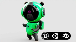 TOON BOT ECHO Rigged for Unreal Engine - Unity - MIXAMO