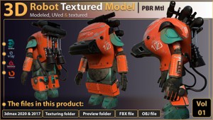 3D Robot Textured Model