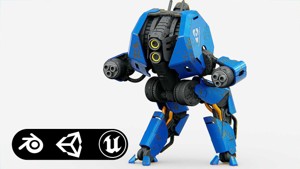 COMBAT DROID HEXA Rigged for Unreal Engine - Unity - MIXAMO