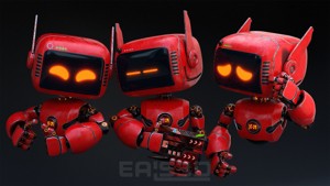 Cute Robot H-74 Red