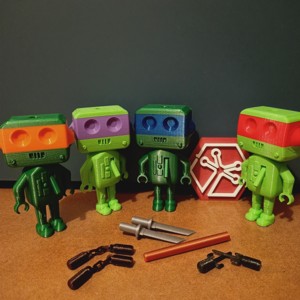 NINJA TURTLES WEAPONS FOR CYBER_ROB THE ROBOT (EXPANSION)