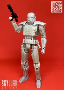 DARK TROOPER - MANDALORIAN 6 INCH ARTICULATED FIGURE STL 3D PRINT MODEL