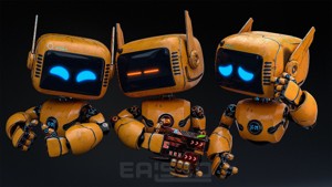 Cute Robot H-74 Yellow