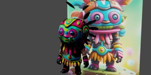  cartoon character of a colorful native american c