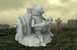 Battle Droid at Rest - Robot with his Teddybear