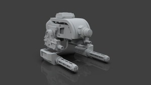 Sci-Fi Drone - 2 - Untextured