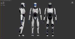 3D model of a humanoid robot