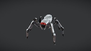robotic spider with glowing eyes