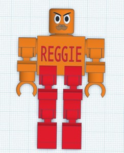 REGGIE THE ROBOT - PRINT IN PLACE