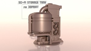 SCI-FI STORAGE TANK for 3Dprint