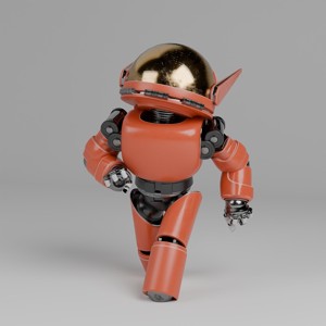 Rigged Astronaut Robot Blender Compatible