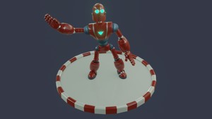 A SCI-FI IRON MAN FULLY ANIMATED ROBOT.