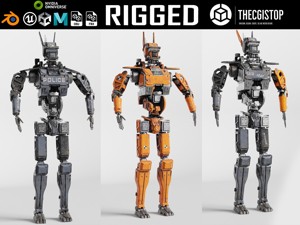 Chappie Robot 3 Variant IK RIGGED