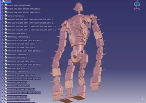 Robot in animation "LAFUT...