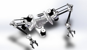 Robot bi Arm (2X4_DoF +1D...