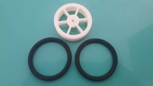 Wheels using ruber o-ring