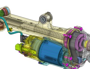 car steering mechanism-industrial 3D model