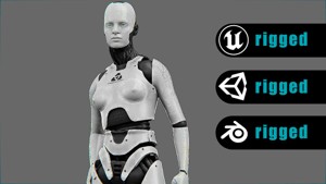 META HUMAN BOT-B Rigged for Unreal Engine - Unity - MIXAMO 