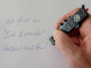"INK EXTRUDER" - BALLPOINT CLICK PEN THAT LOOKS LIKE A SMART EXTRUDER!
