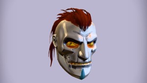 futuristic robotic character head
