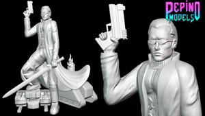 JC Denton from Deus Ex - 62mm scale miniature