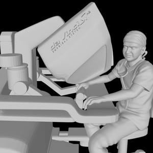 Surgeon with Hospital Machine