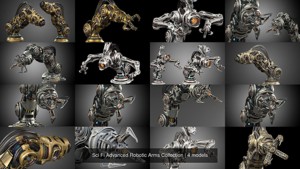 Sci Fi Advanced Robotic Arms Collection
