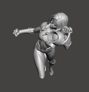 Jessica 3d model with base ready for 3d printing STL 