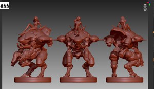 Overwatch Dva STL and OBJ