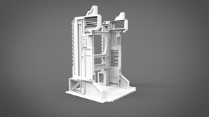 sci-fi robot station