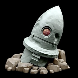 Partially-Buried Giant Robot