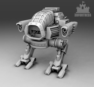 A robot with a cabin